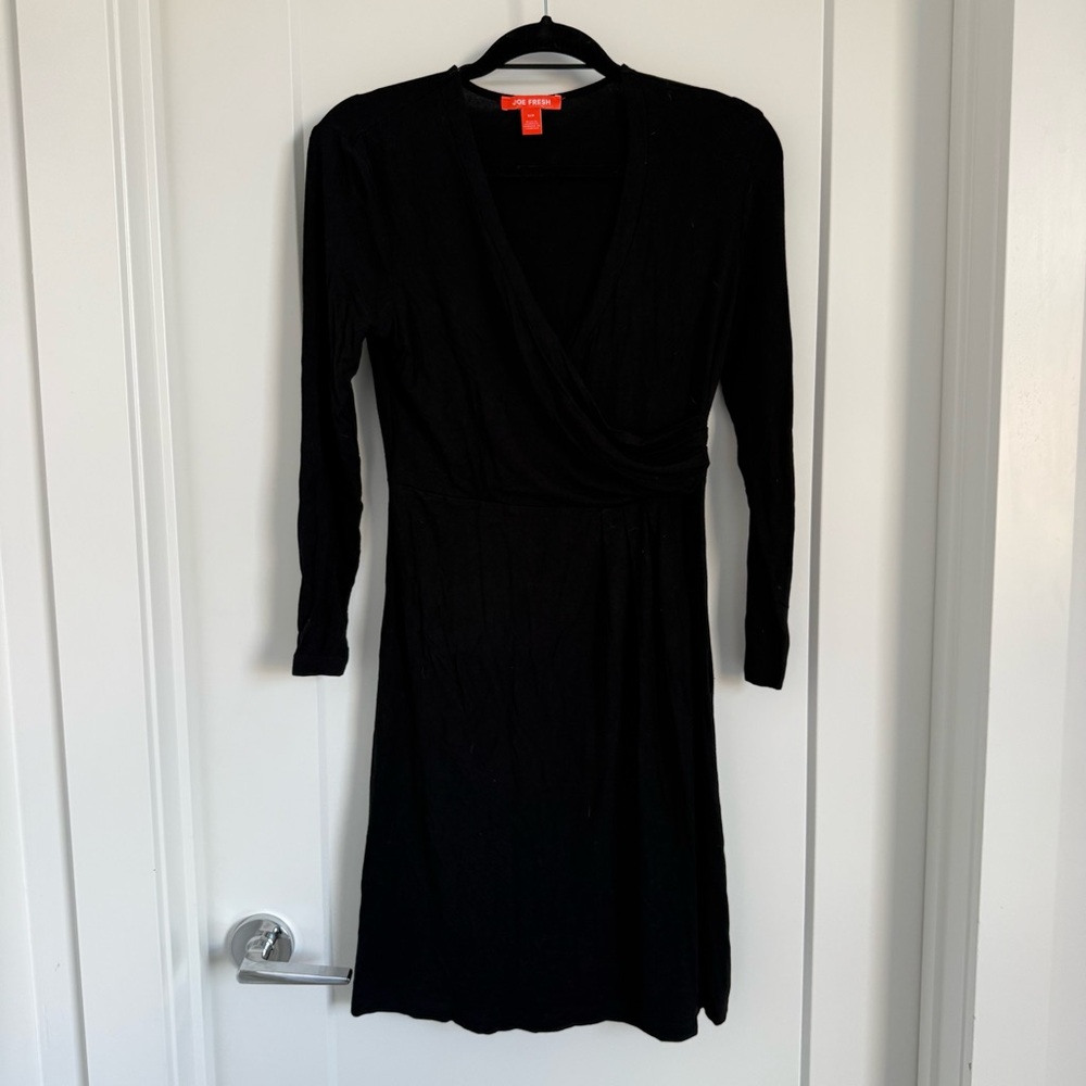 Last Chance - Joe Fresh Classic Black Long Sleeve Dress